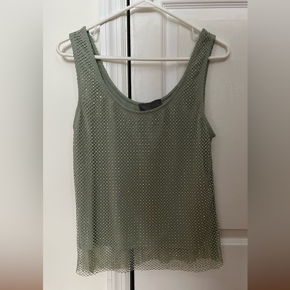Rhinestone Mesh Tank from Antro NWT Size XS
